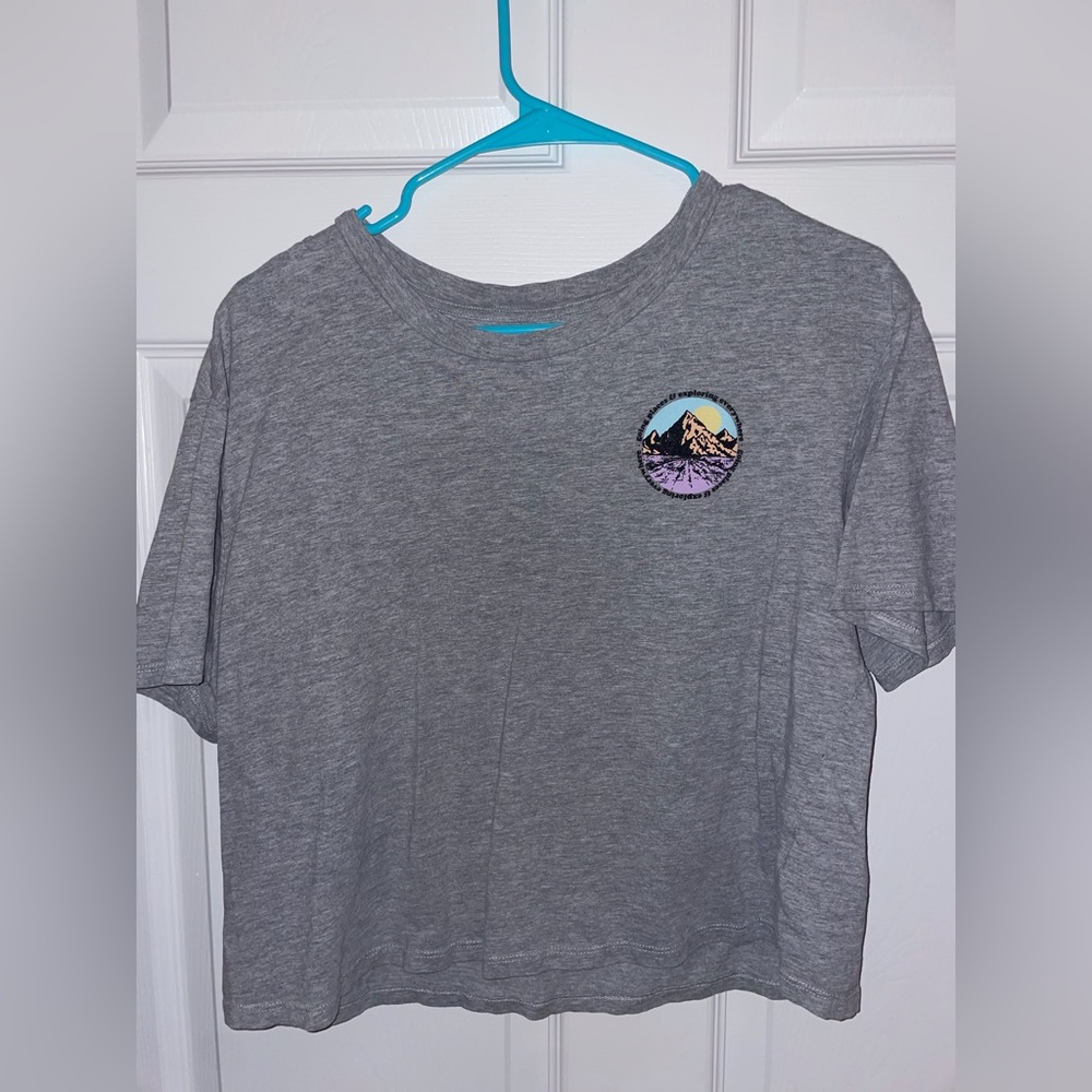Pretty Rebel Gray Crop Tee
